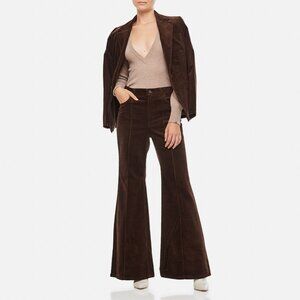 Polo Ralph Lauren 10 Wale Cotton Corduroy Flare Pants Dark Beech Size 12 NWT